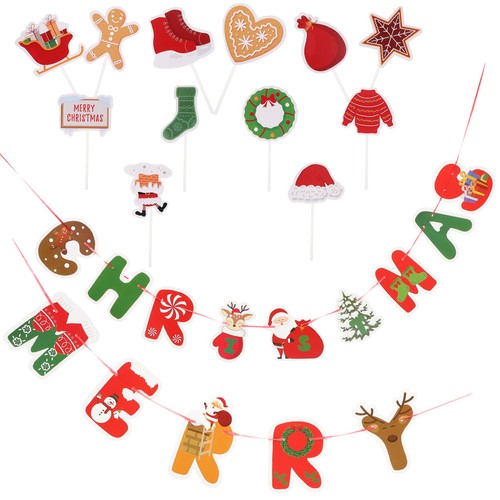 Party cake picks hanging - party,