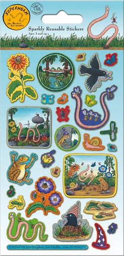Superworm fun foiled stickers - superworm,
