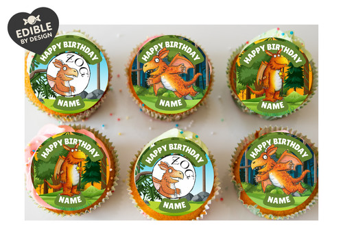 Personalised zog cake - zog, toppers