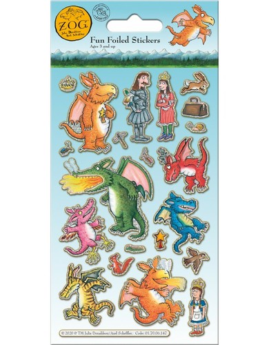 Zog fun foiled stickers - foiled, sheet
